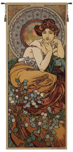 Mucha topaze european tapestry - mucha,