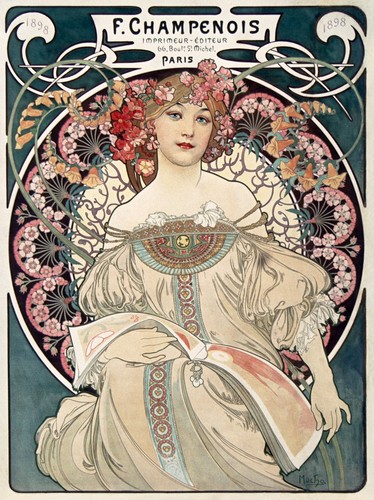 Vintage alphonse mucha art - vintage,